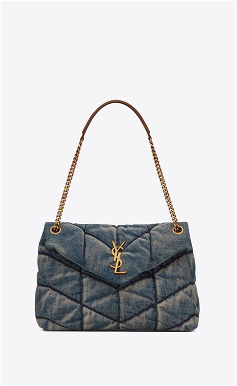 large puffer bag ysl|ysl small denim puffer bag.